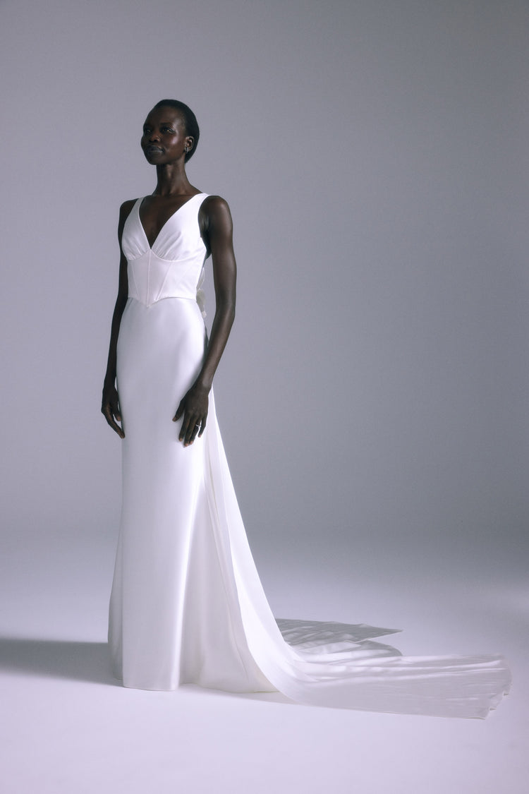Aoki, dress from Collection Bridal by Amsale, Fabric: satin