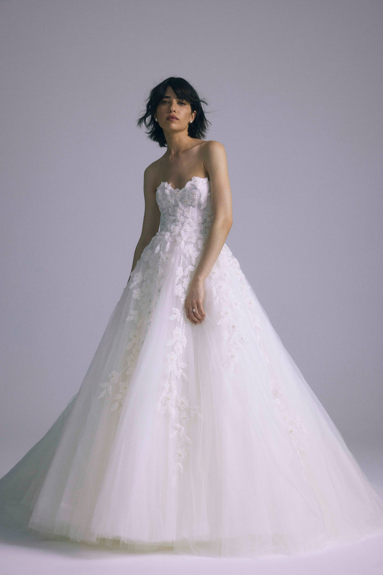 Delia, dress from Collection Bridal by Amsale, Fabric: embroidered-tulle