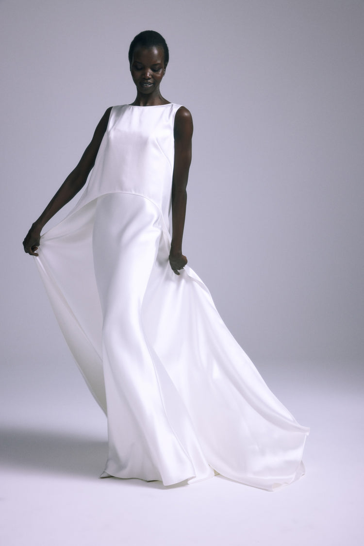 A874 - Silk-White, dress by color from Collection Bridal by Amsale
