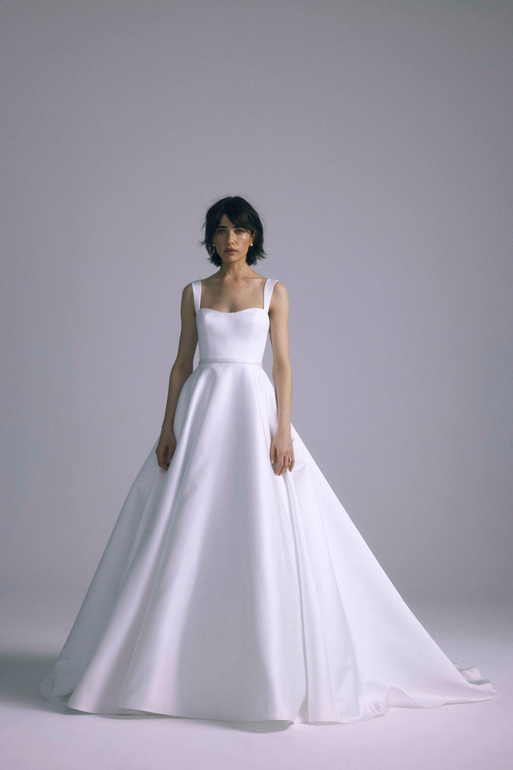 Helena, dress from Collection Bridal by Amsale, Fabric: italian-double-face-duchess-satin