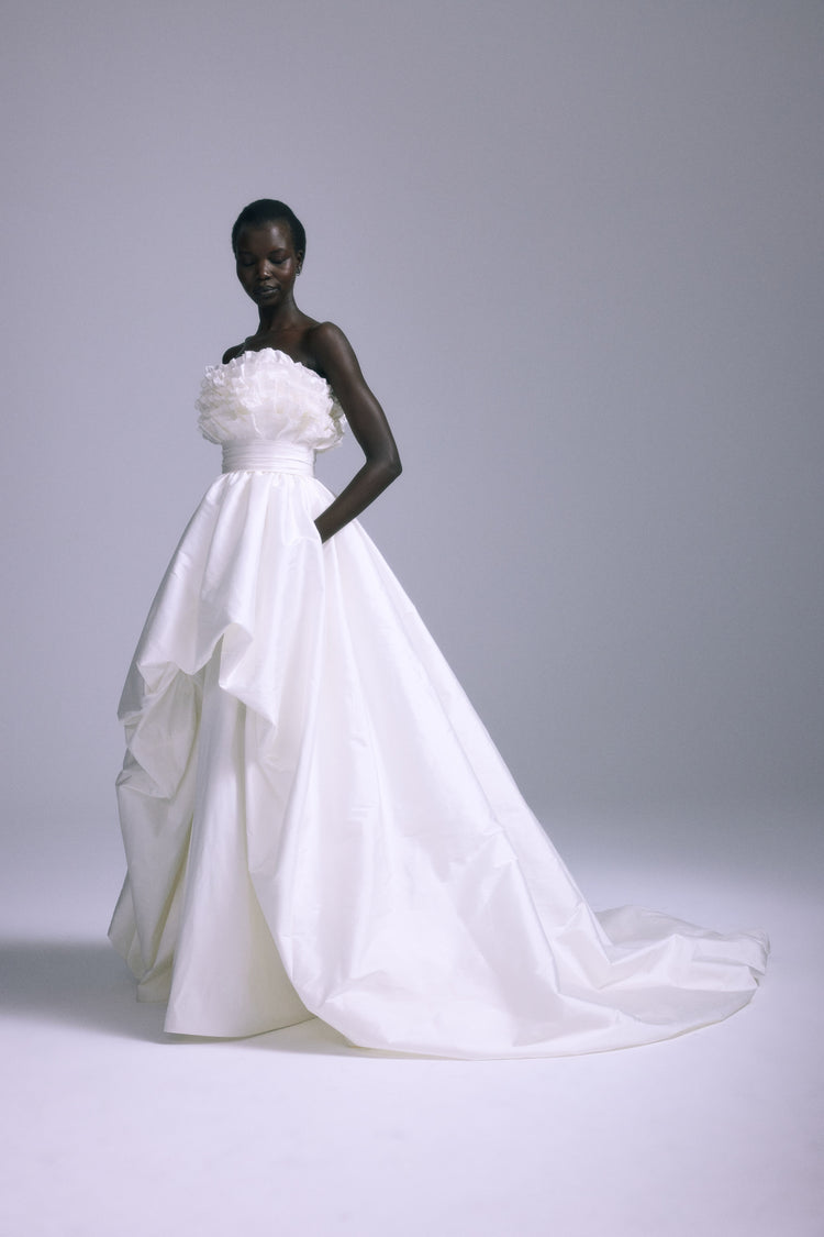 Mura, dress from Collection Bridal by Amsale, Fabric: taffeta
