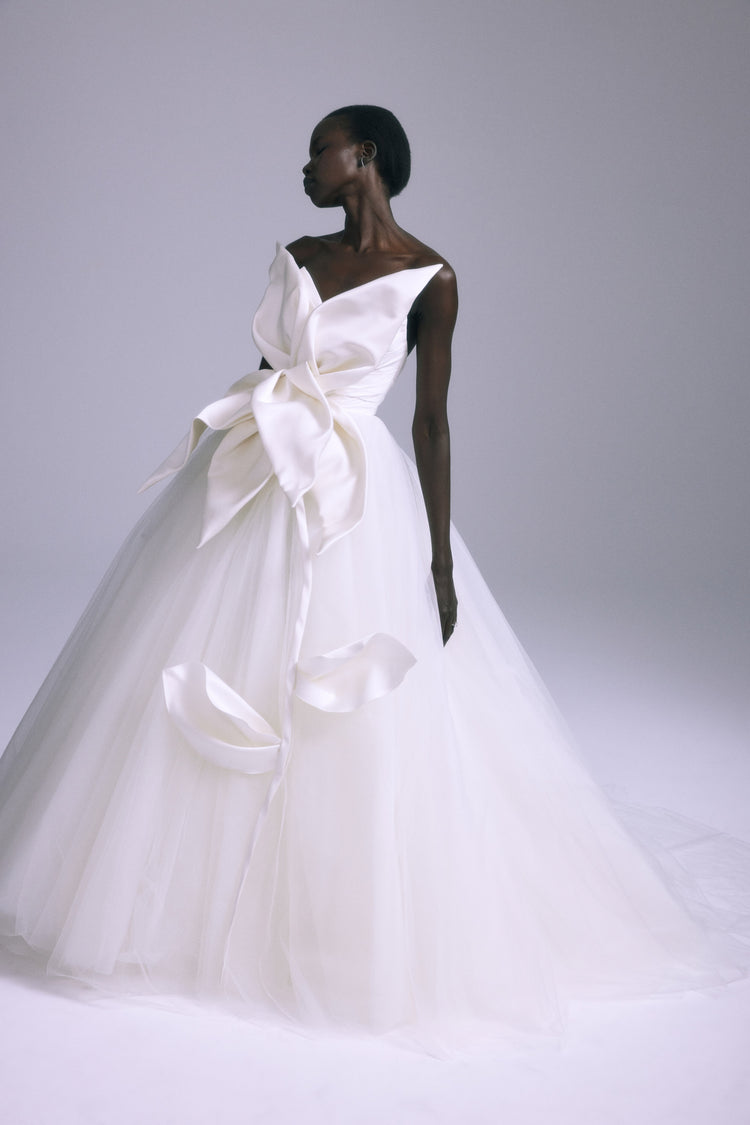 Orchid, dress from Collection Bridal by Amsale, Fabric: taffeta