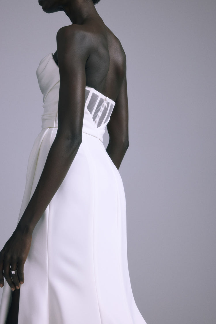 Orion, dress from Collection Bridal by Amsale, Fabric: crepe