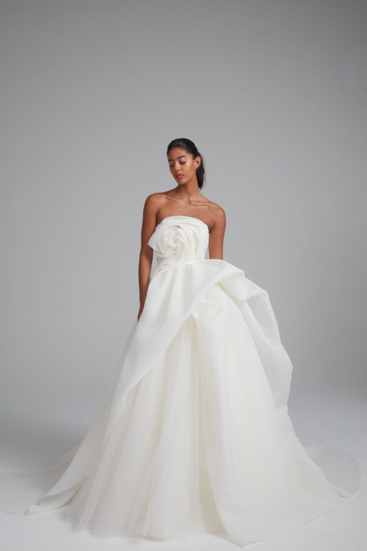 Rosemary, dress from Collection Bridal by Amsale, Fabric: gazar
