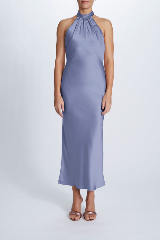 Brooks, $300, dress from Collection Bridesmaids by Amsale, Fabric: fluid-satin