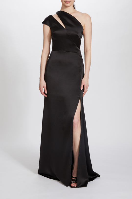 Colson, $300, dress from Collection Bridesmaids by Amsale, Fabric: fluid-satin