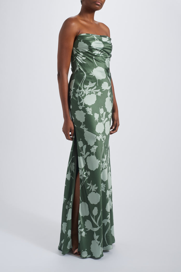 Fenna, dress from Collection Bridesmaids by Amsale, Fabric: print-fluid-satin