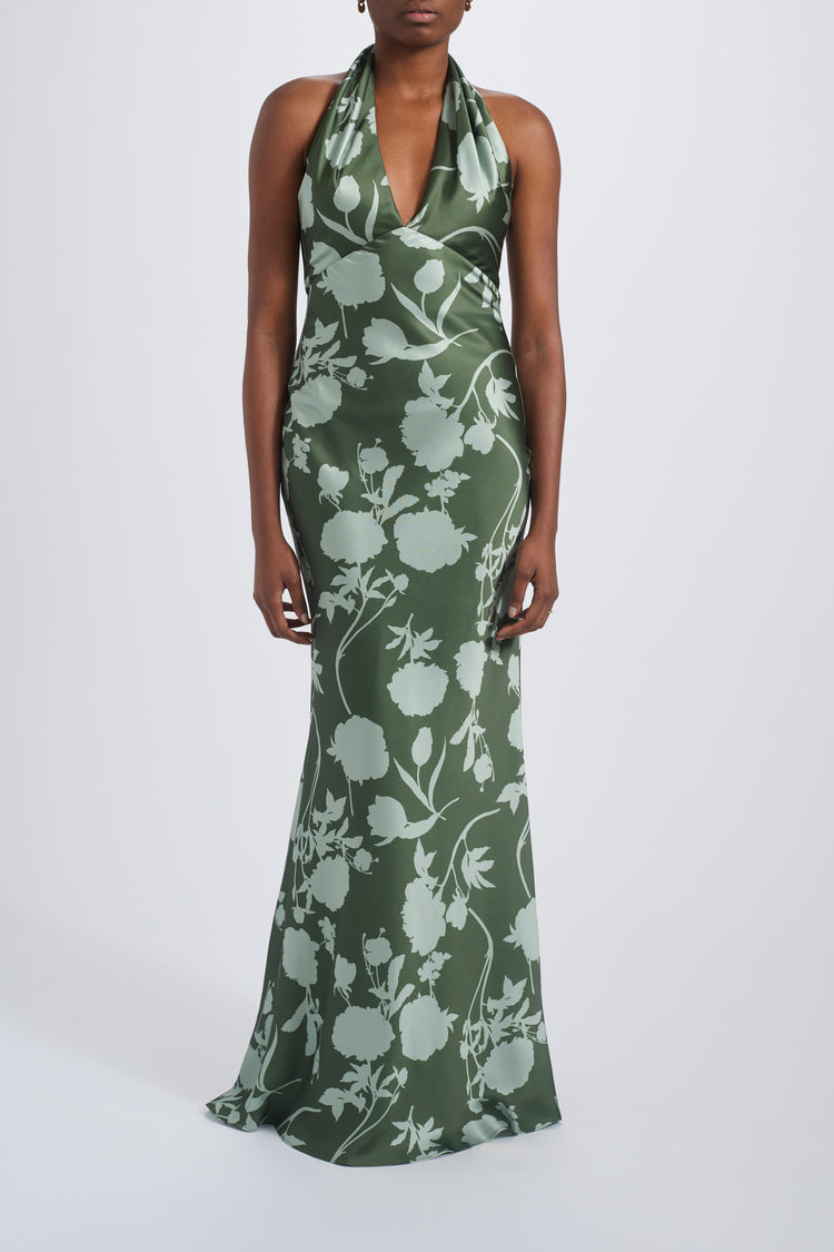 Keegan, dress from Collection Bridesmaids by Amsale, Fabric: print-fluid-satin