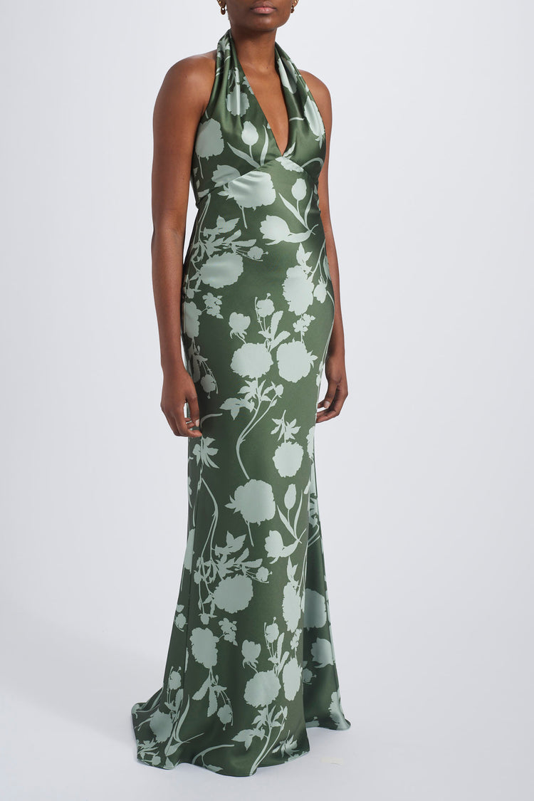 Keegan, dress from Collection Bridesmaids by Amsale, Fabric: print-fluid-satin