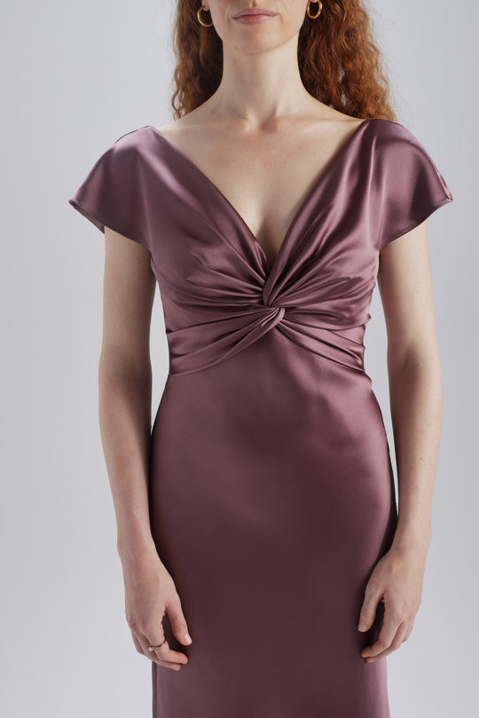 Linda, $360, dress from Collection Bridesmaids by Amsale, Fabric: fluid-satin