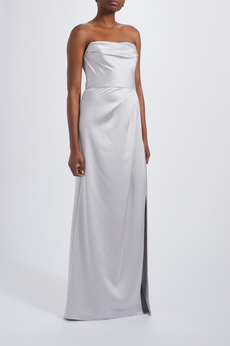 Sylva, dress from Collection Bridesmaids by Amsale, Fabric: fluid-satin