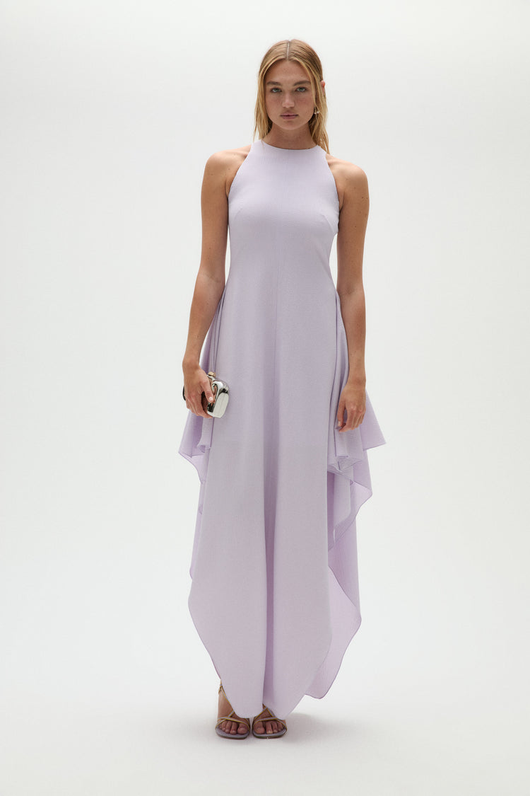 Pebble Crepe Halter Dress, dress from Collection Evening by Amsale, Fabric: crepe