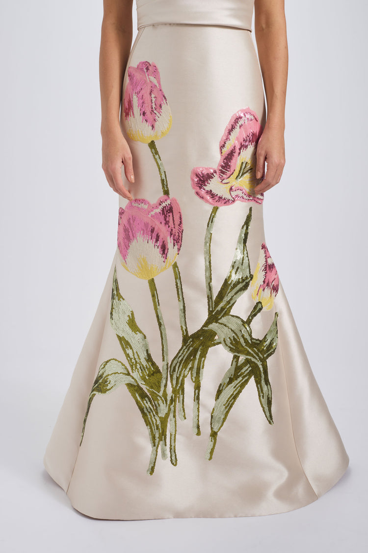 Sequin Appliqué Gown, dress from Collection Evening by Amsale, Fabric: mikado