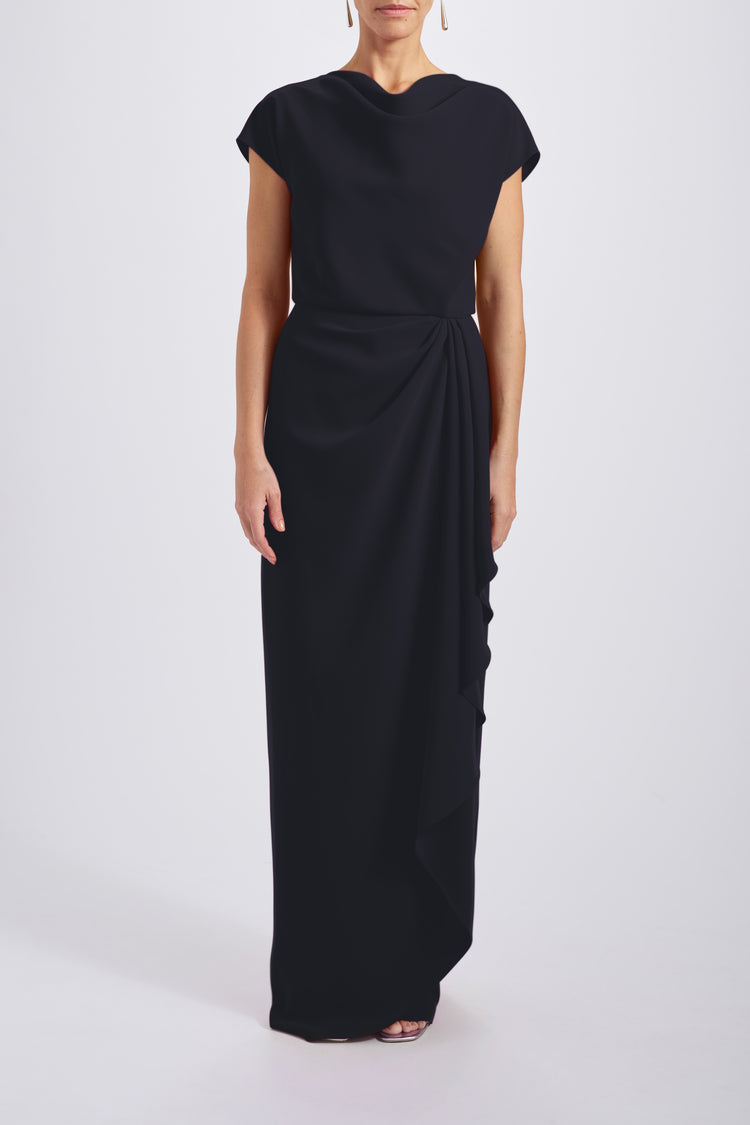 Draped Crepe Gown, dress from Collection Evening by Amsale, Fabric: technical-crepe