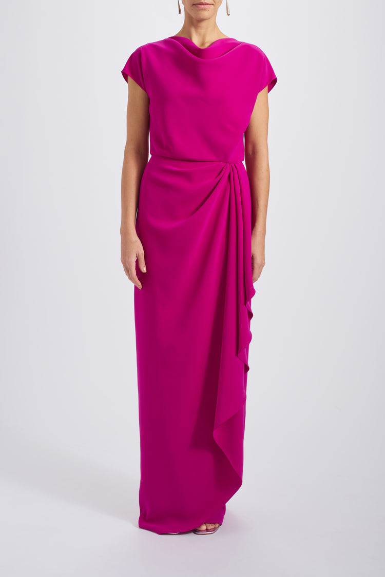 Draped Crepe Gown, dress from Collection Evening by Amsale, Fabric: technical-crepe