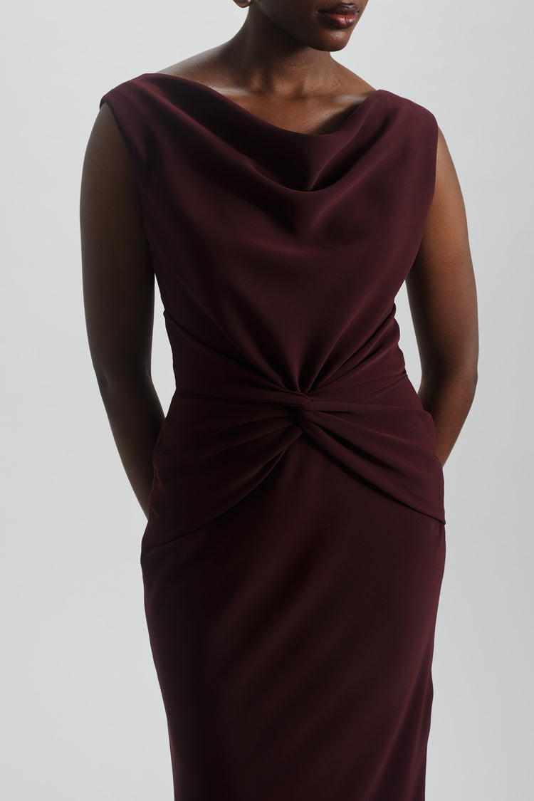 Twist Crepe Dress, dress from Collection Evening by Amsale, Fabric: crepe