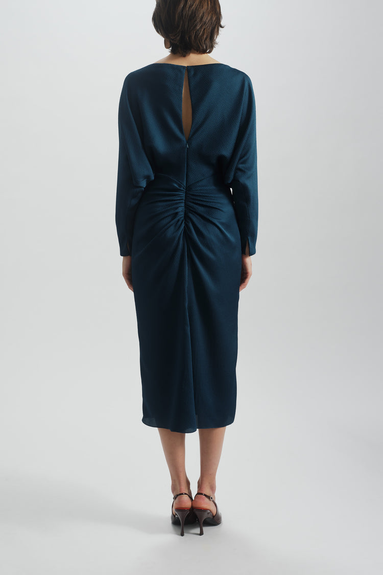 Dolman Sleeve Dress, dress from Collection Evening by Amsale, Fabric: hammered-satin