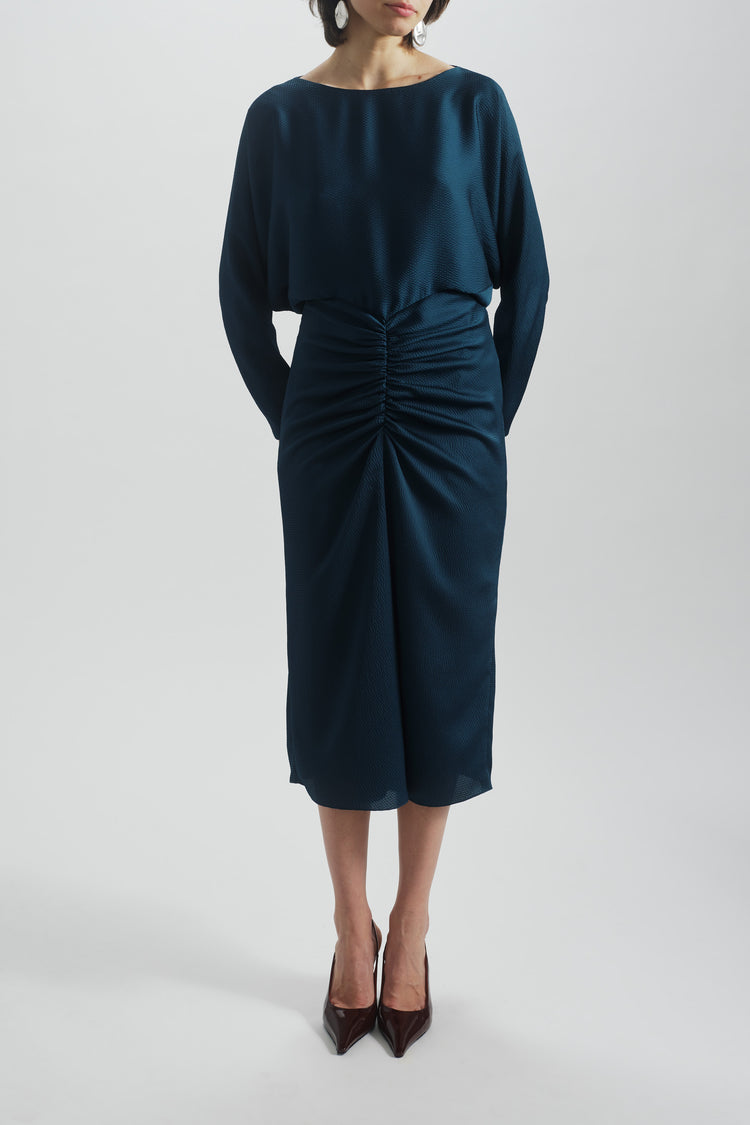 Dolman Sleeve Dress, dress from Collection Evening by Amsale, Fabric: hammered-satin