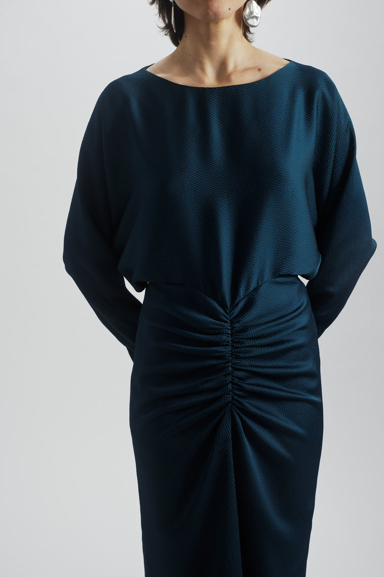 Dolman Sleeve Dress, dress from Collection Evening by Amsale, Fabric: hammered-satin