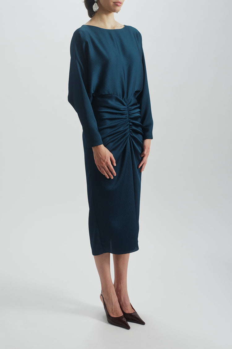 Dolman Sleeve Dress, dress from Collection Evening by Amsale, Fabric: hammered-satin