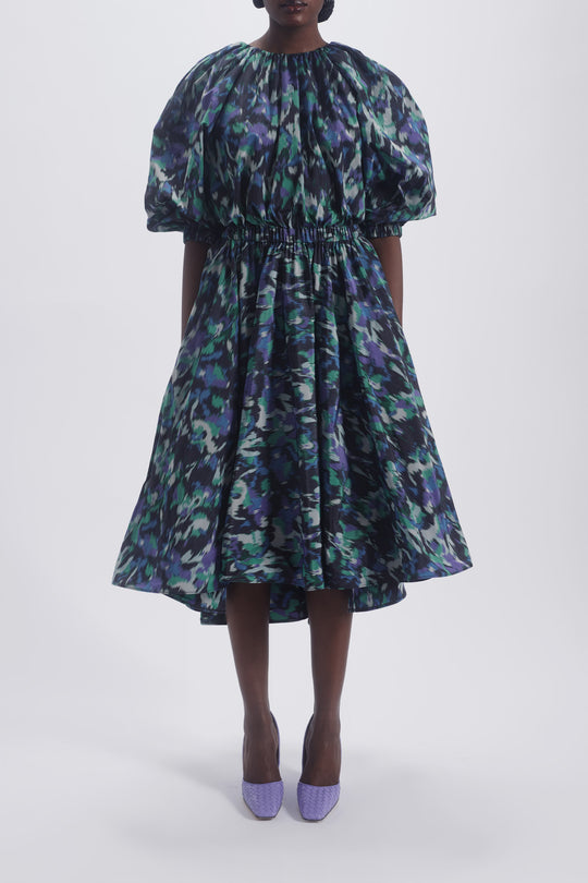 Ballon Sleeve Dress, $1,775, dress from Collection Evening by Amsale, Fabric: taffeta