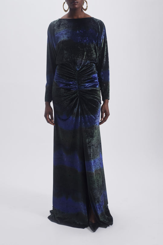 Ombré Velvet Gown, $1,595, dress from Collection Evening by Amsale