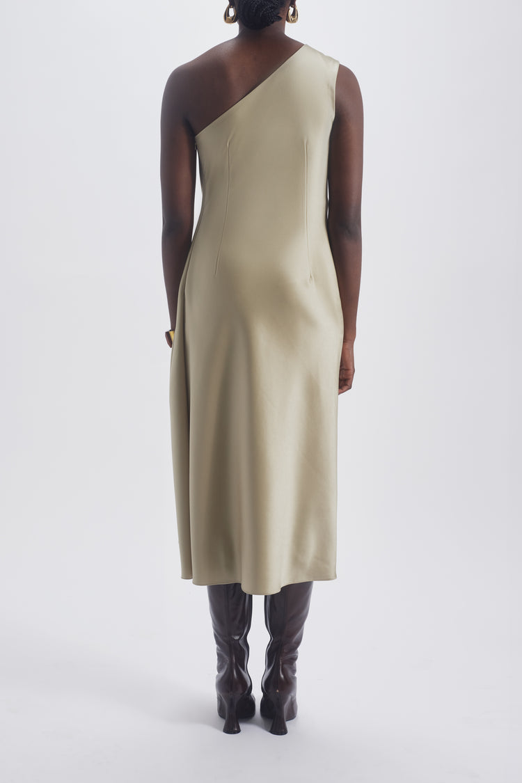 Asymmetric Drape Dress, dress from Collection Evening by Amsale, Fabric: duchess-satin