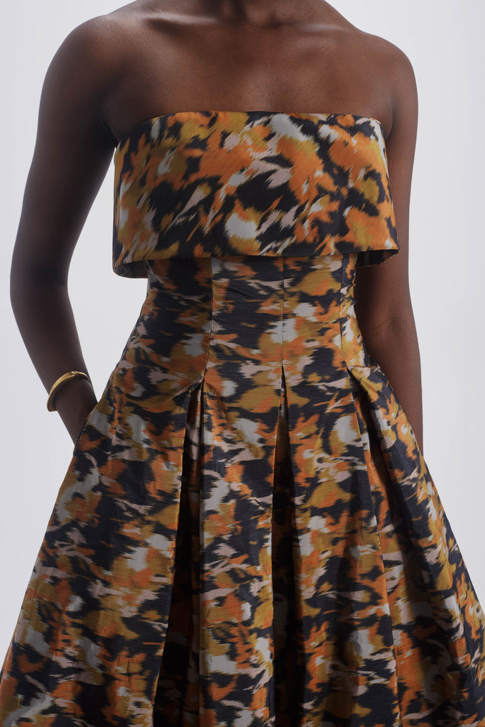 Product Printed Laced Back Dress Image