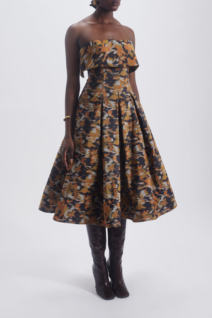 Product Printed Laced Back Dress Image