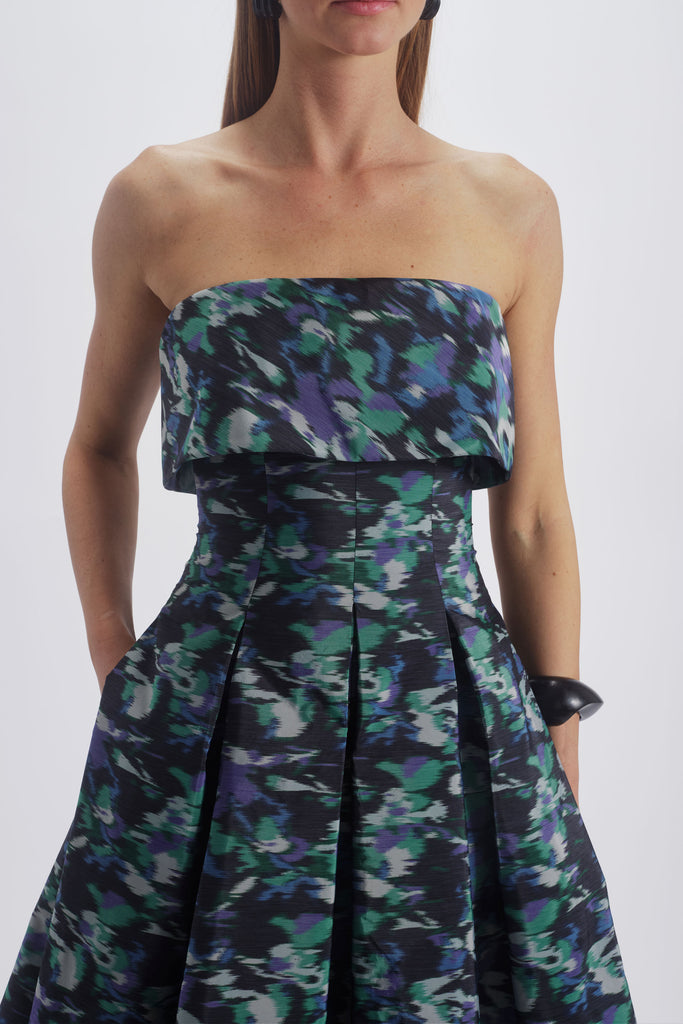 Product Printed Laced Back Dress Image