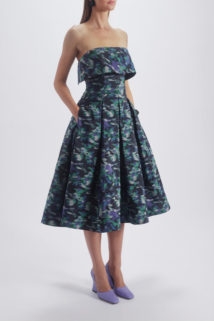 Product Printed Laced Back Dress Image