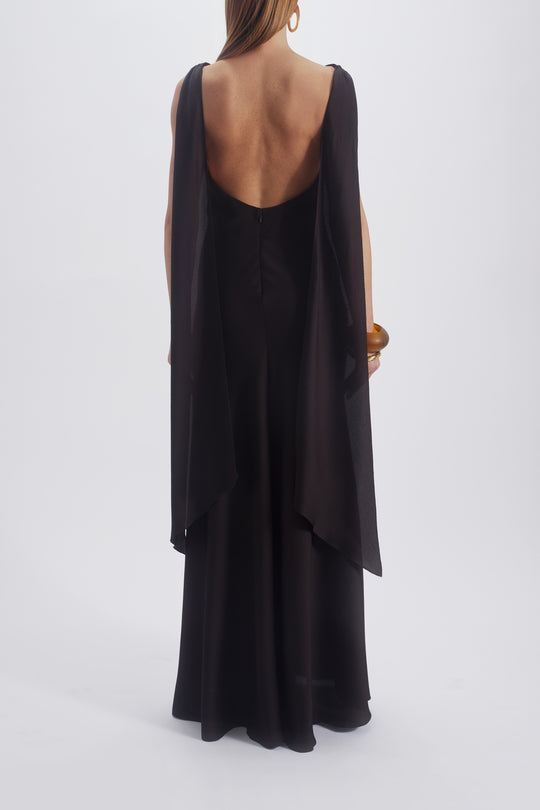 Bias Cut Streamer Dress, $975, dress from Collection Evening by Amsale, Fabric: hammered-satin