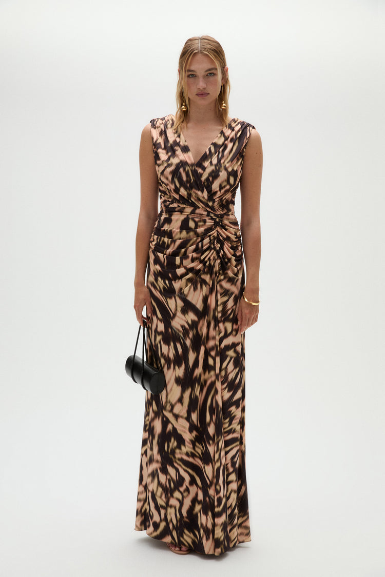 Printed Satin Jersey Dress, dress from Collection Evening by Amsale, Fabric: jersey