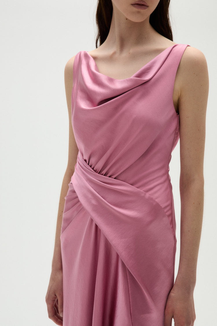 Satin Draped Gown, dress from Collection Evening by Amsale, Fabric: liquid-satin
