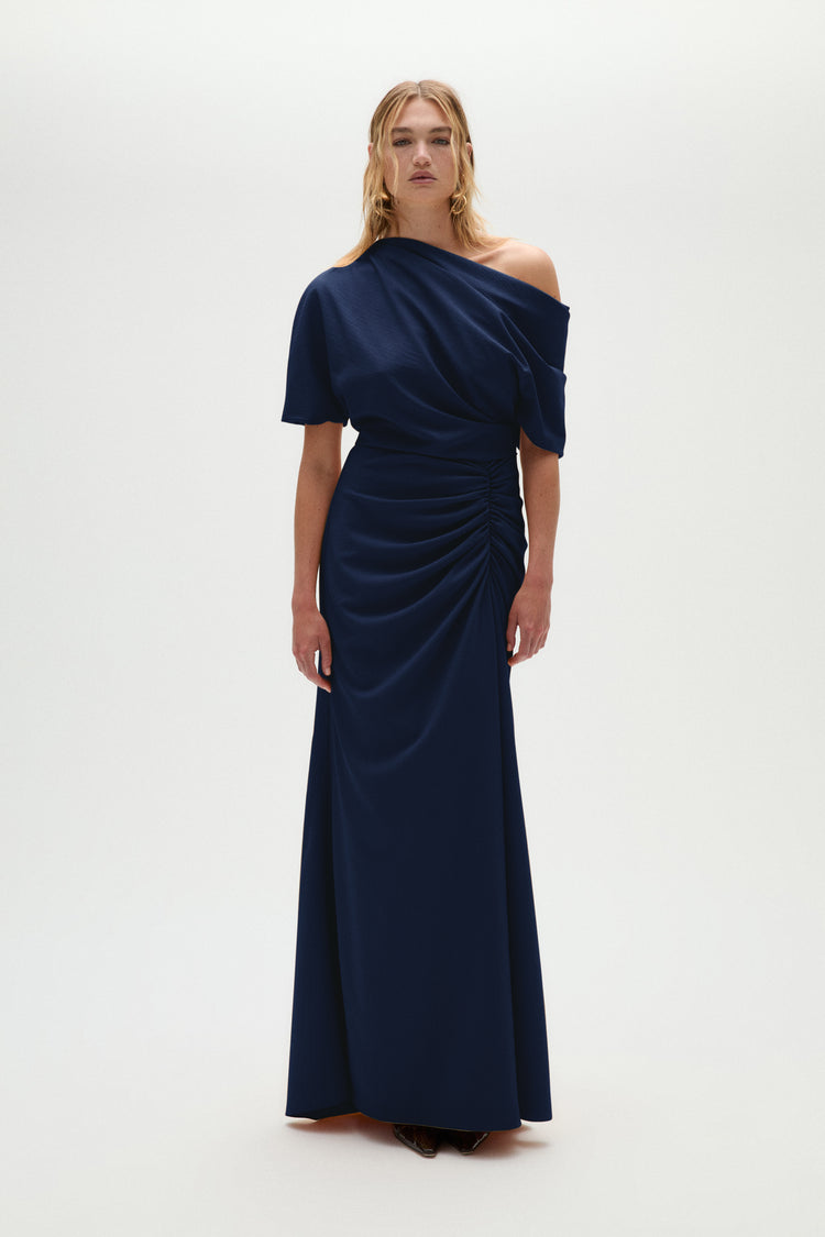 Pebble Crepe Slouch Dress, dress from Collection Evening by Amsale, Fabric: crepe