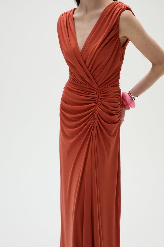 Jersey Draped Gown, $1,295, dress from Collection Evening by Amsale, Fabric: jersey