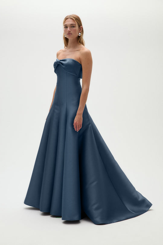 Bow Neck Strapless Gown - alternate view