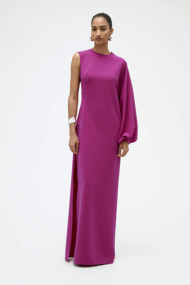 One Sleeve Column Gown, dress from Collection Evening by Amsale, Fabric: crepe