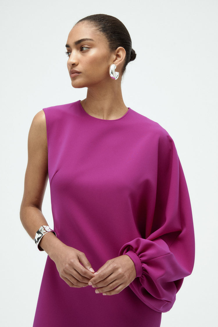 One Sleeve Column Gown, dress from Collection Evening by Amsale, Fabric: crepe