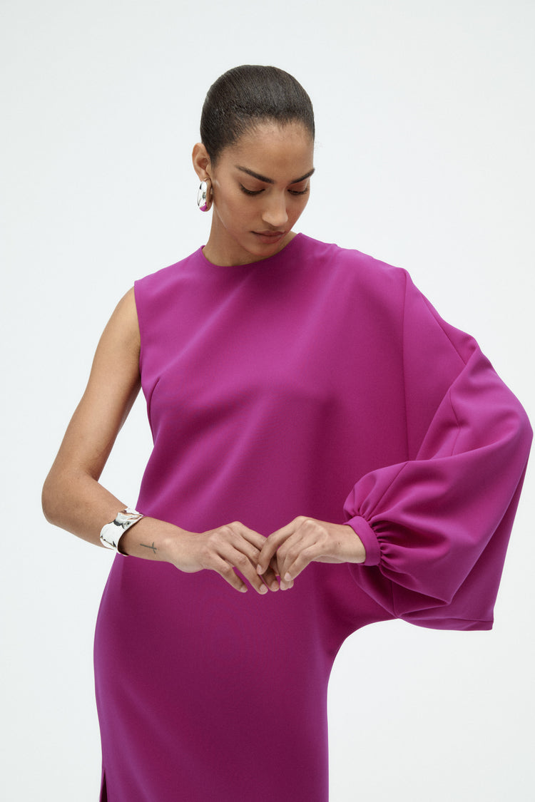 One Sleeve Column Gown, dress from Collection Evening by Amsale, Fabric: crepe