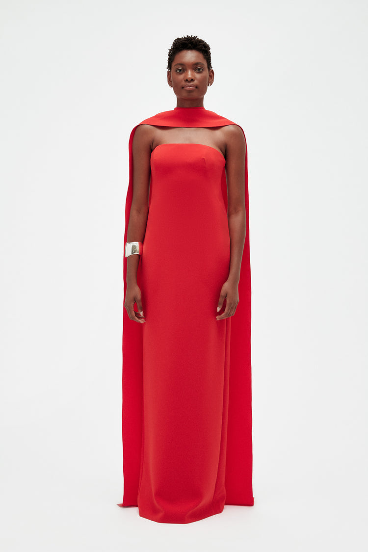 Italian Stretch Crepe Scarf, dress from Collection Evening by Amsale, Fabric: crepe