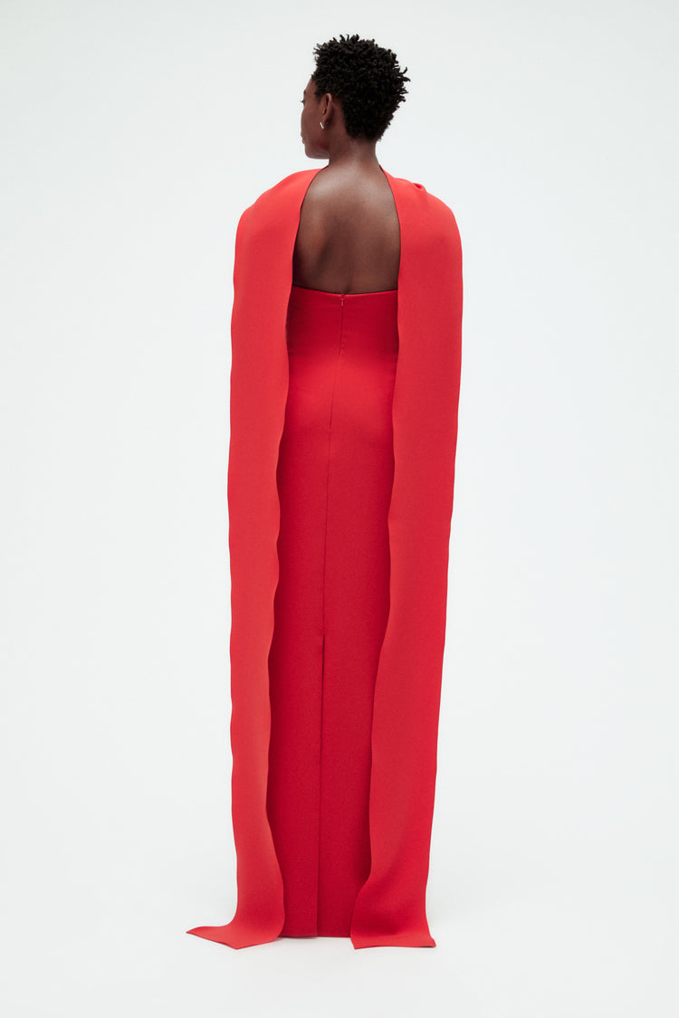 Italian Stretch Crepe Scarf, dress from Collection Evening by Amsale, Fabric: crepe