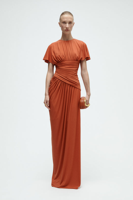 Asymmetric Jersey Gown