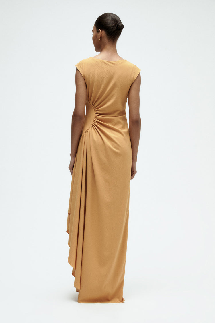 Textured Cowl Neck Gown, dress from Collection Evening by Amsale, Fabric: crepe