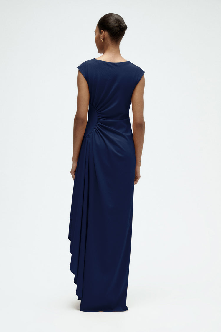 Textured Cowl Neck Gown, dress from Collection Evening by Amsale, Fabric: crepe