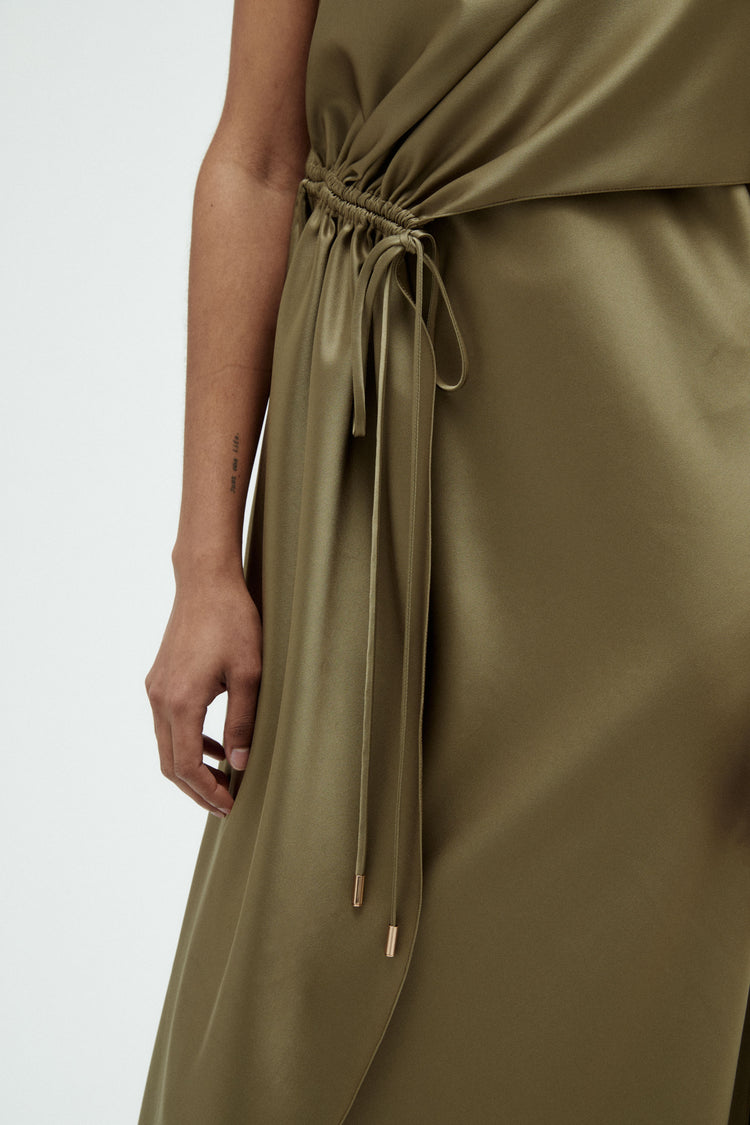 Satin Cape Dress, dress from Collection Evening by Amsale, Fabric: duchess-satin