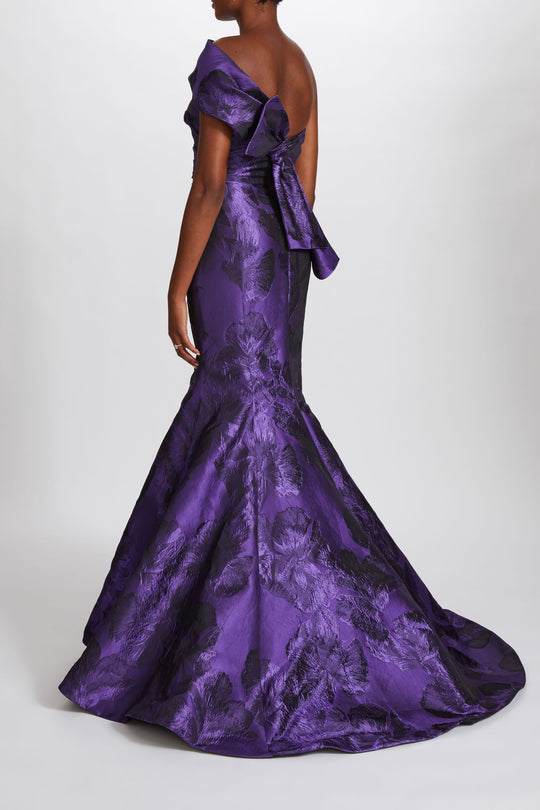 P579 - Floral Jacquard Gown, $1,595, dress from Collection Evening by Amsale, Fabric: floral-jacquard