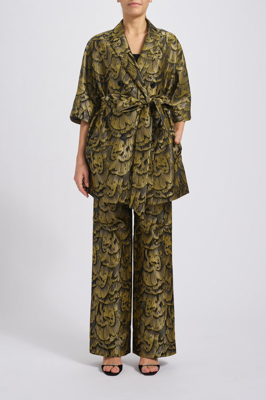 P768 - Olive-multi, $1,250, dress by color from Collection Evening by Amsale