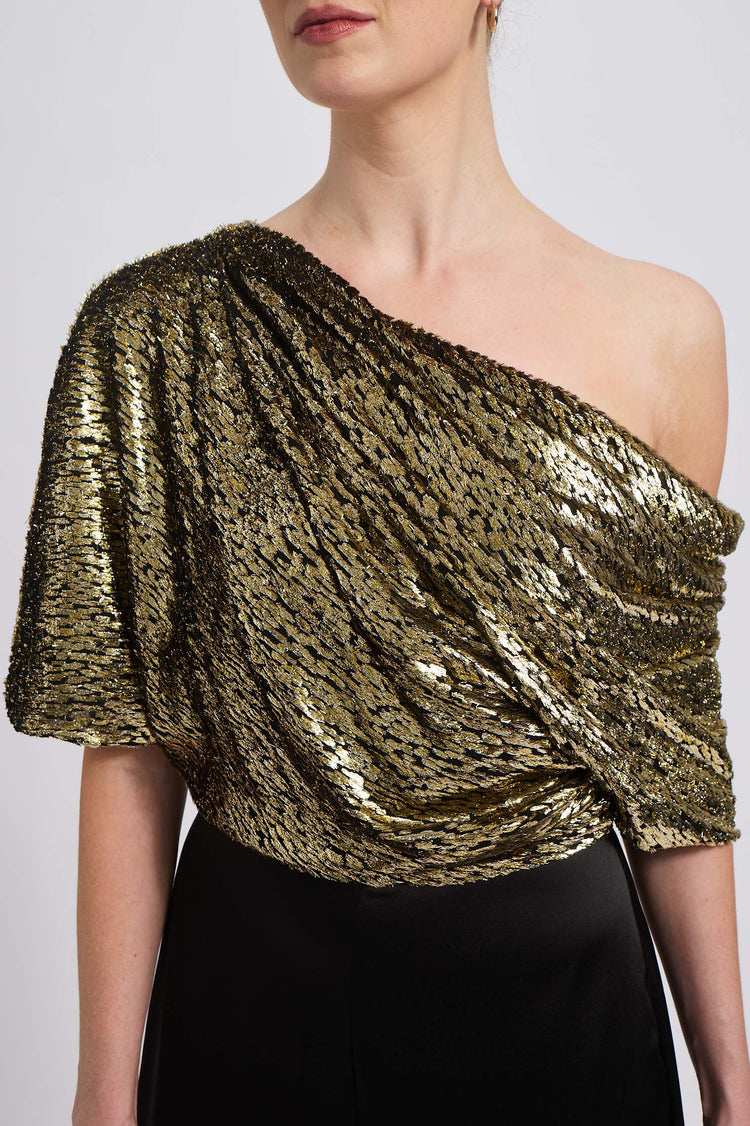 P736 - Black-Gold, dress by color from Collection Evening by Amsale