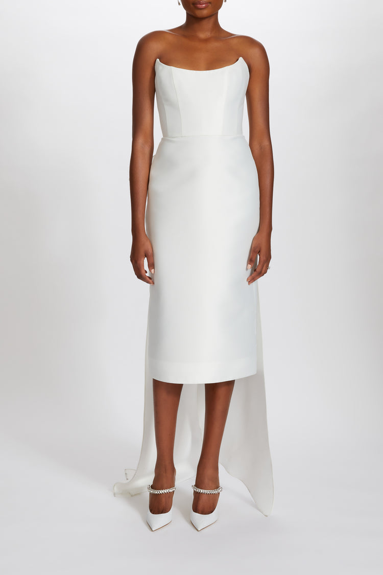Image number 1: Mikado Oversized Bow Dress, front view
